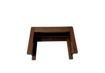 Art Deco Modernist Stool with De Ploeg fabric, 1920s